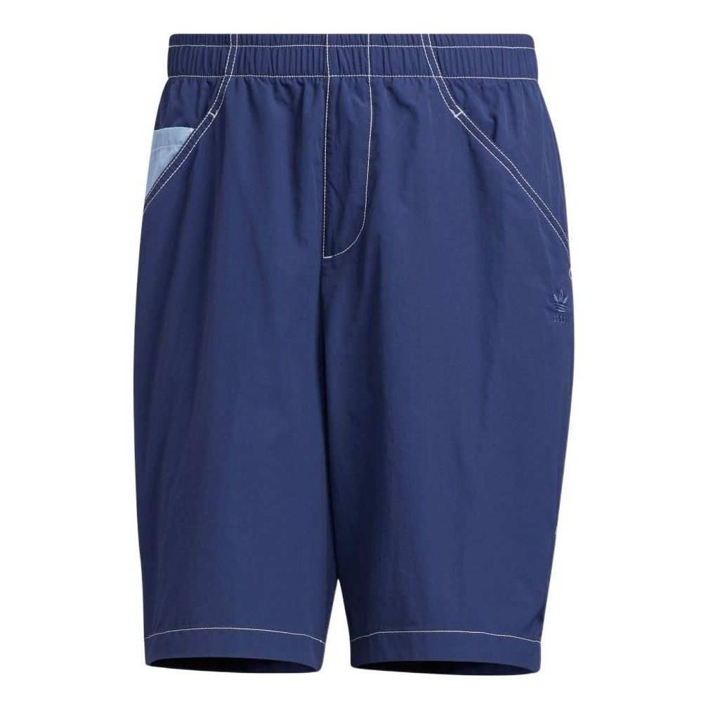 adidas originals Solid Color Casual Sports Shorts Blue HM8003