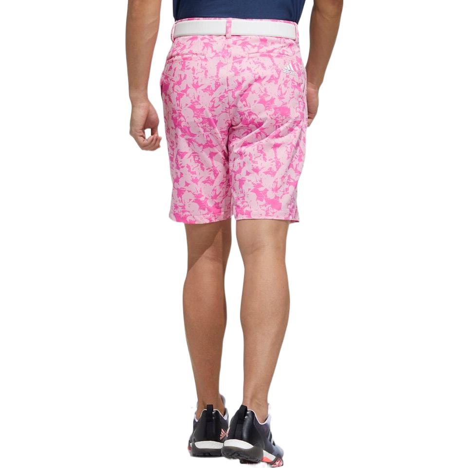 Image of Men's adidas SS22 Solid Color Flowers Printing Shorts Pink Red GM0856