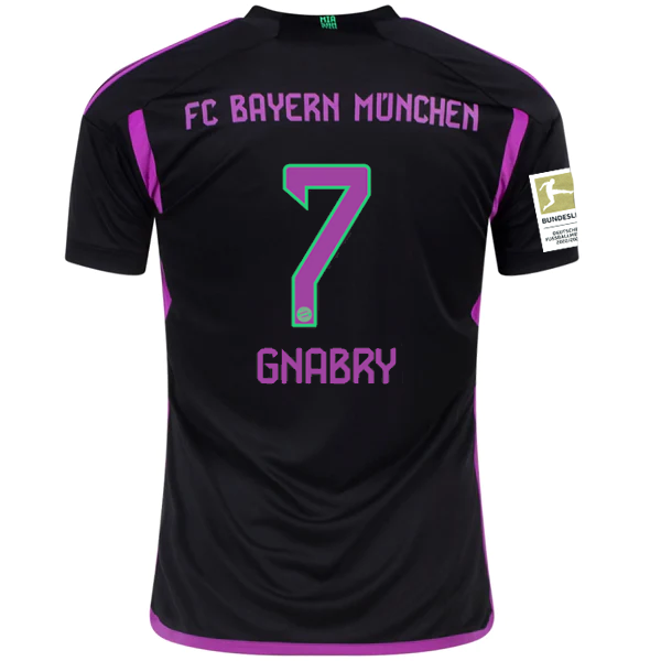 Image of adidas Bayern München Serge Gnabry Auswärtstrikot mit Bundesliga-Meister-Patch 23/2
