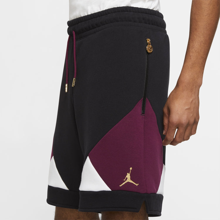 Image of Air Jordan Paris Saint-Germain Colorblock Casual Sports Shorts Black CK9759-010