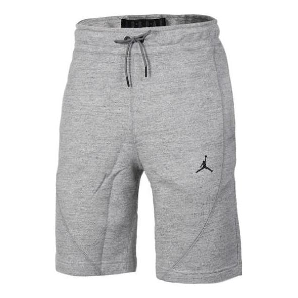 Image of Air Jordan Solid Color Lacing Straight Sports Shorts Gray 884279-010