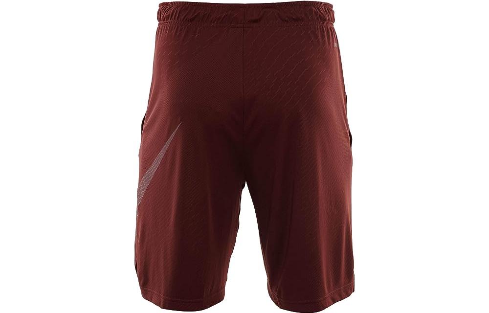 Image of Nike Dri Fit Emboss Training Shorts 'Dark Red' 860567-619