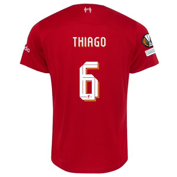 Nike Liverpool Thiago Alcântara Heimtrikot mit Europa-League-Aufnähern 23/24 (Rot/