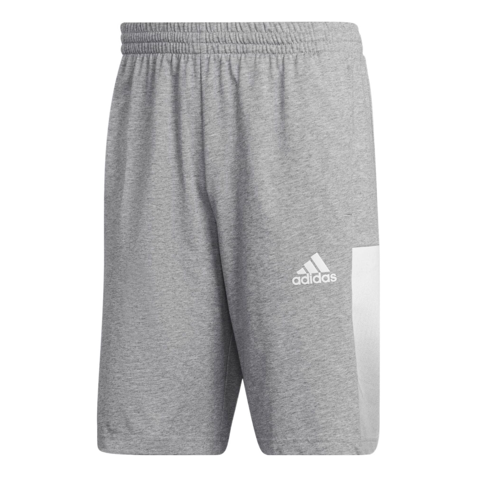 Image of Men's adidas Splicing Color Block Logo Casual Sports Shorts Gray HE1878