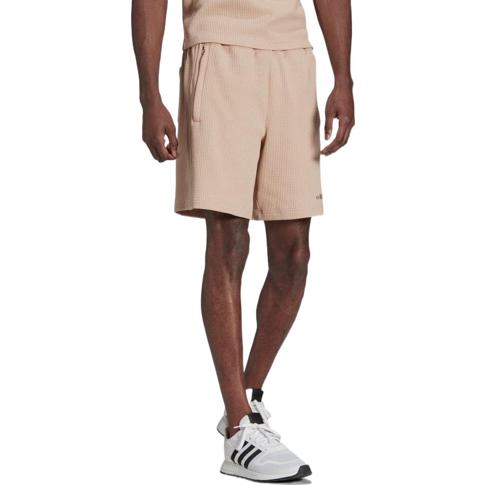 Image of Men's adidas SS22 Solid Color Logo Label Shorts Gray Pearl HP0445