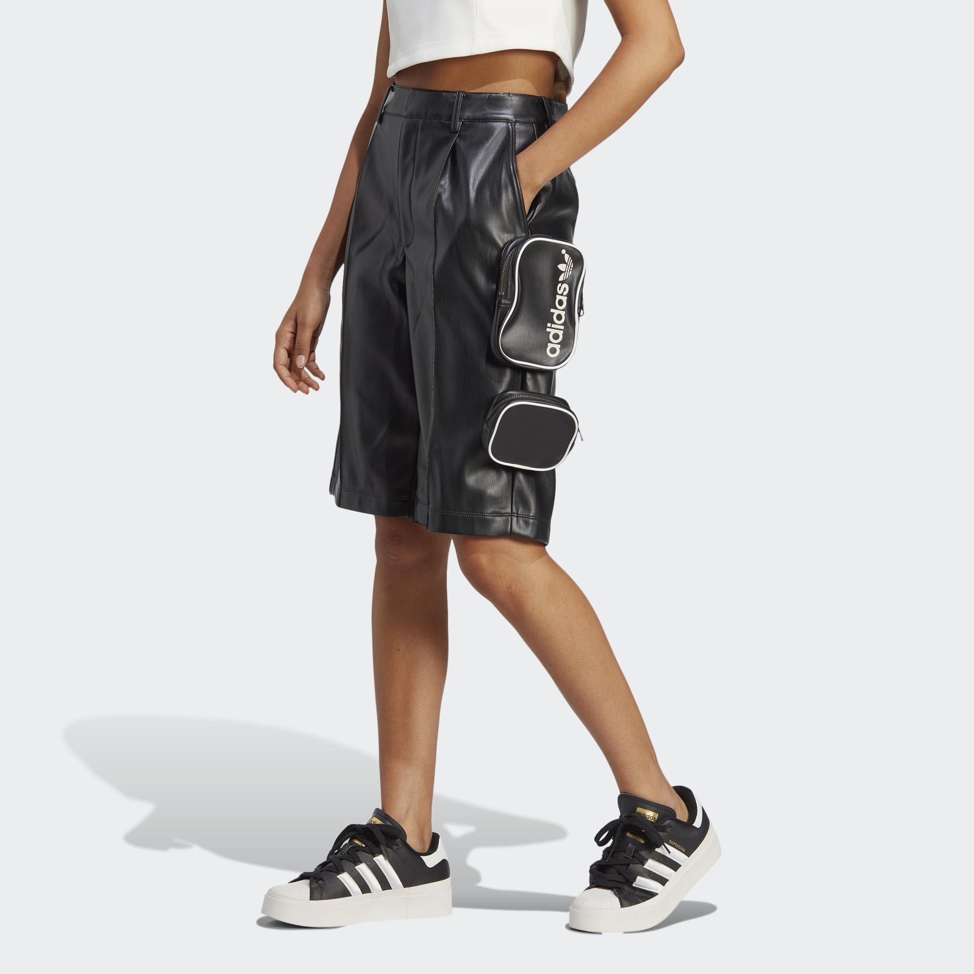 Image of Adidas Blue Version Airliner Bermuda Shorts 'Black' HR3422