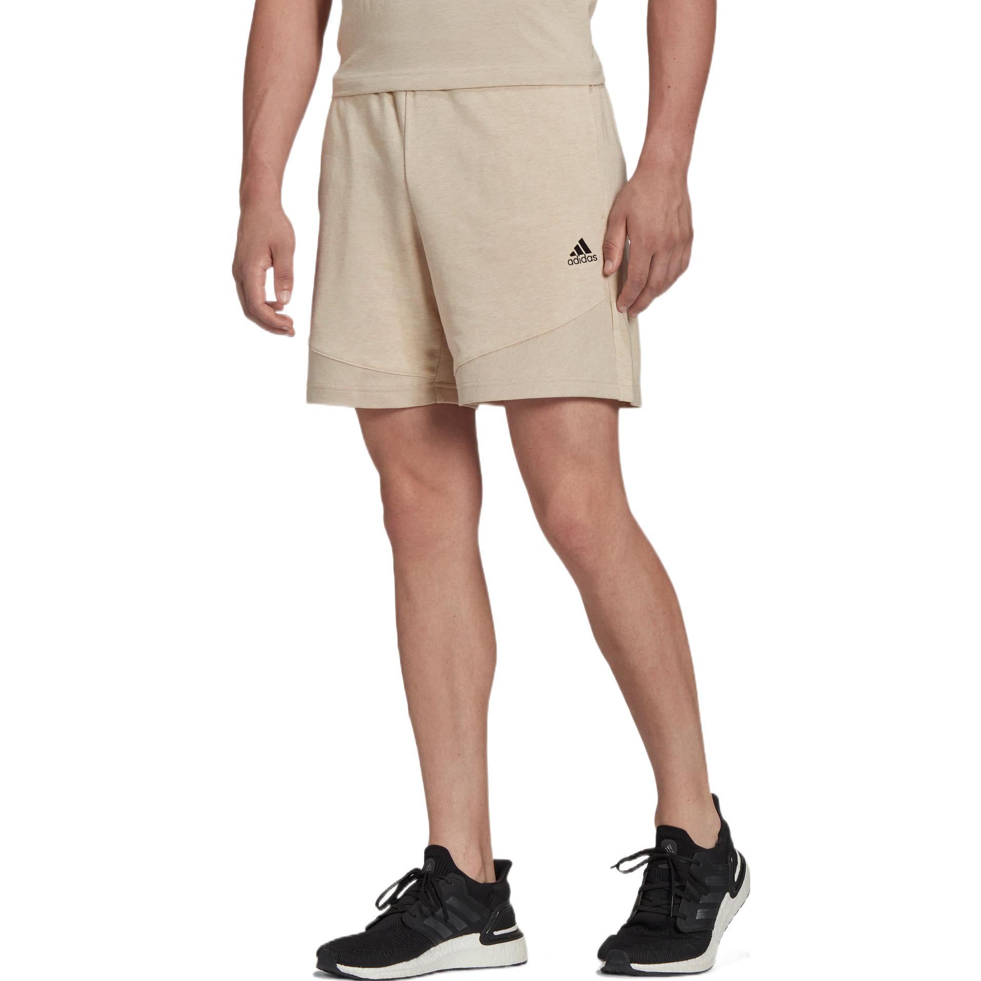 Image of Men's adidas BotanDyed Short Solid Color Straight Loose Shorts Light Khaki HE306