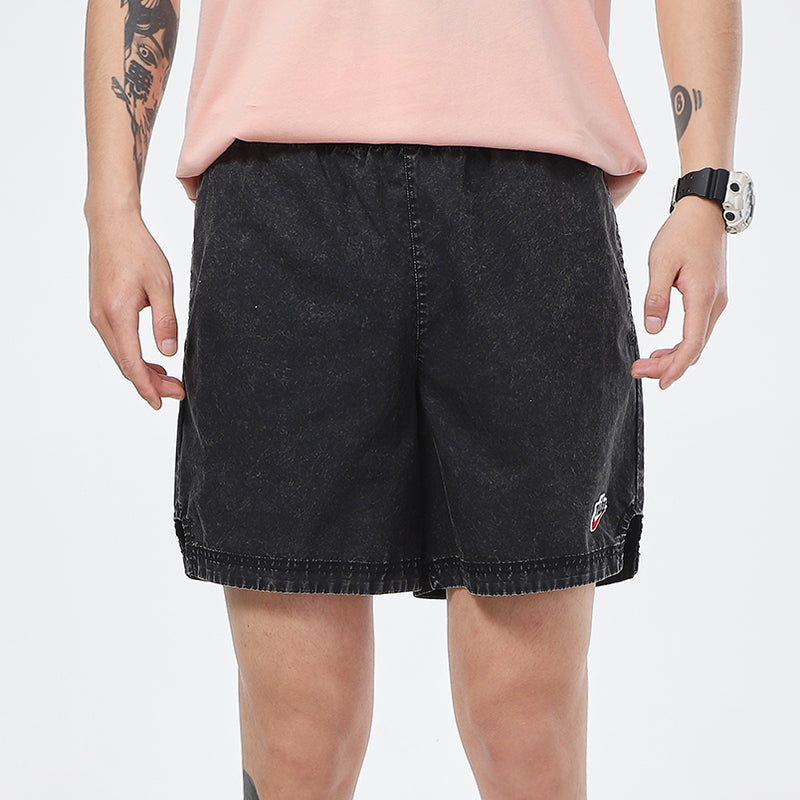 Image of Nike Retro Washed Denim Casual Shorts Black DC1878-010