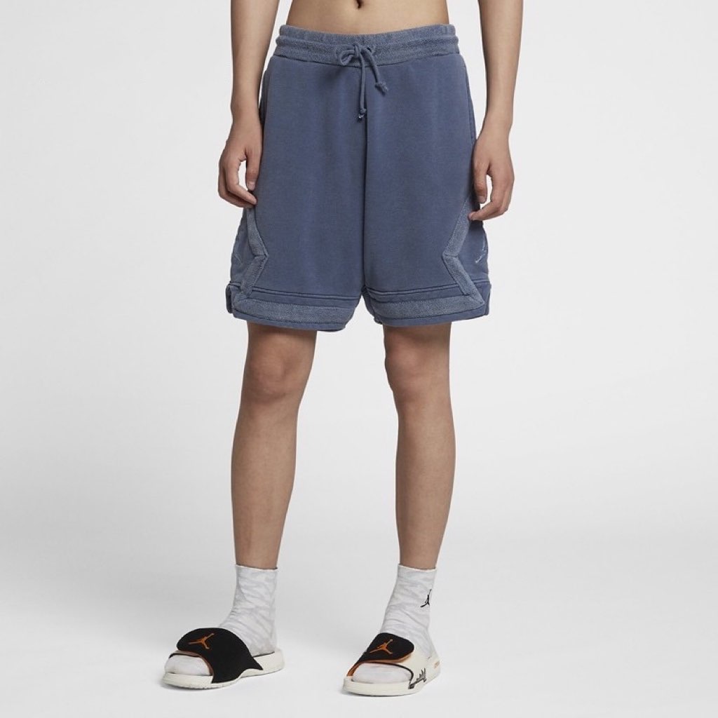 Image of Men's Air Jordan Solid Color Stripe Side Logo Printing Lacing Breathable Shorts
