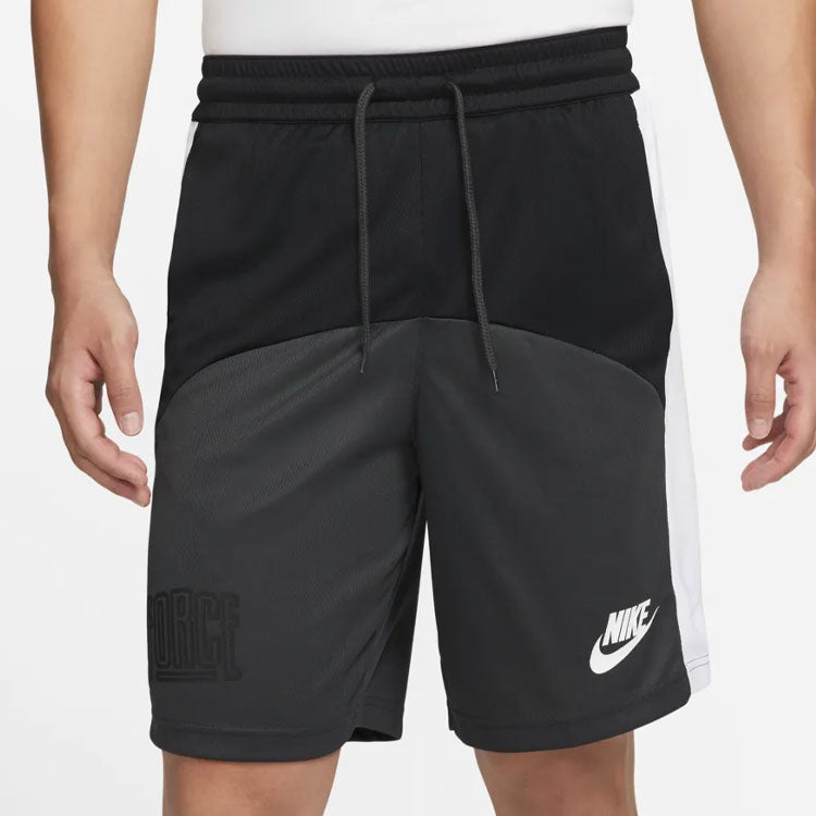 Image of Men's Nike Colorblock Logo Straight Shorts Black Gray DQ5827-010
