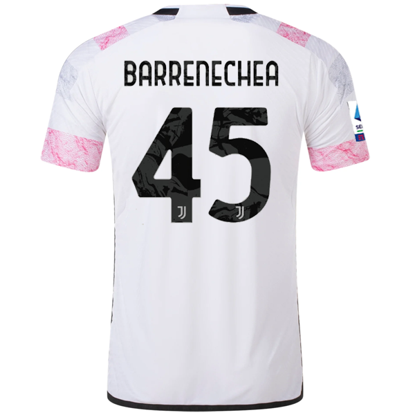 Image of adidas Juventus Authentic Barrenchea Auswärtstrikot mit Serie A-Aufnäher 23/24 (Weiß)