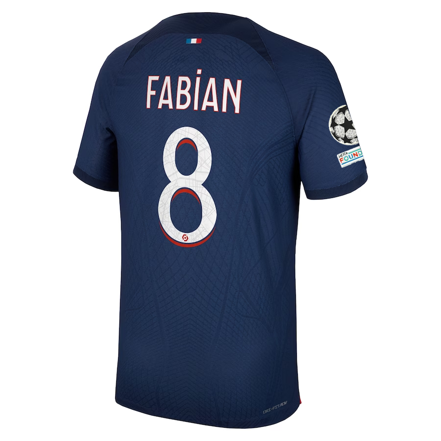 Image of Nike Paris Saint-Germain Authentic Match Fabian Ruiz Home Jersey w/ Champions Le