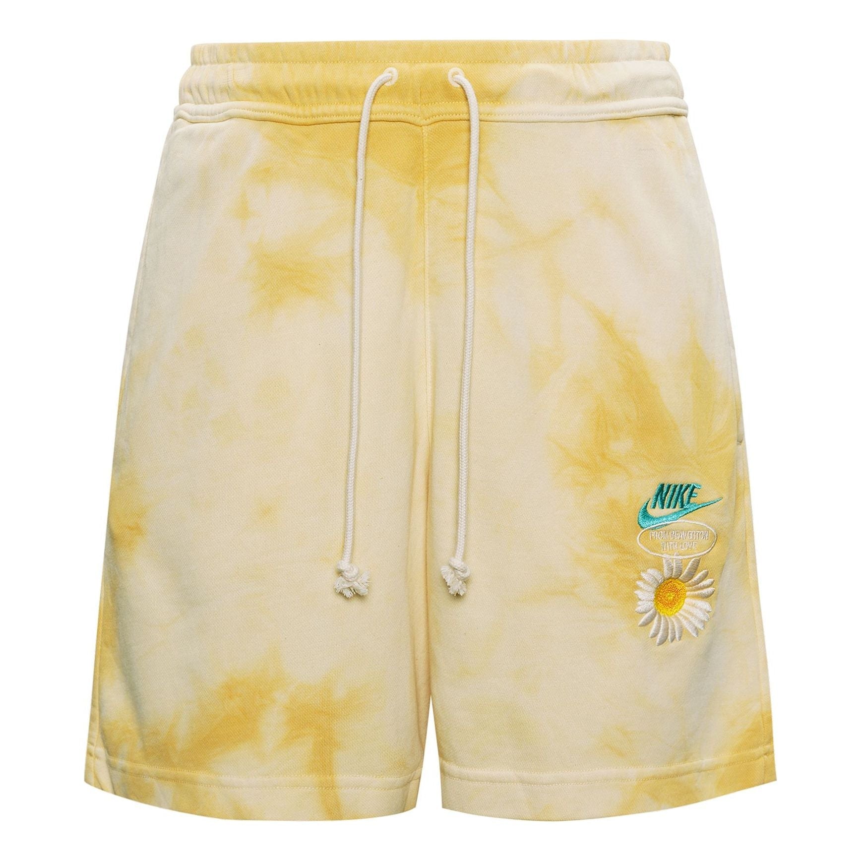Nike SportswearFrench Terry Solid Color Logo Flowers Embroidered Casual Shorts G