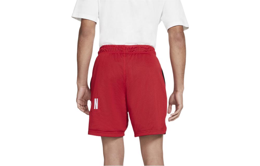 Image of Men's Air Jordan Logo Printing Alphabet Drawstring Lacing Shorts Red CV3098-687