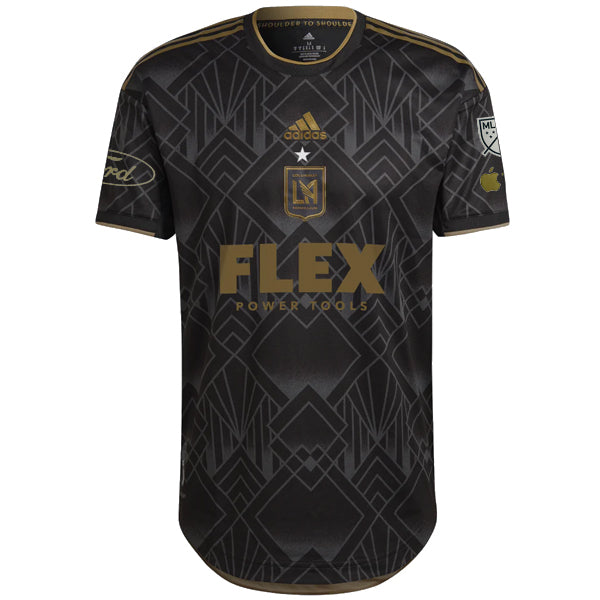 adidas Authentic LAFC Home Jersey 23/24 w/ Star + MLS + Apple + Ford Patch (Blac