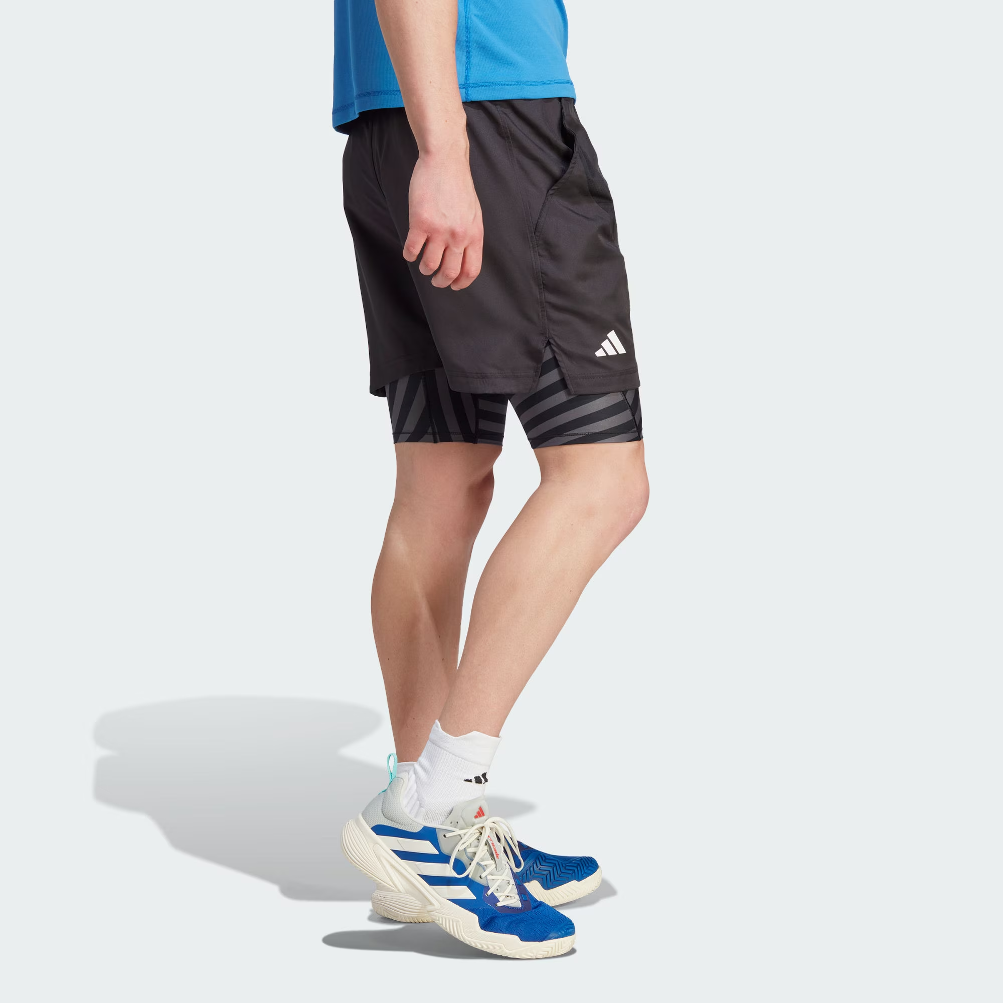 Image of adidas Aeroready Two-in-One Pro Shorts 'Schwarz' IB5493