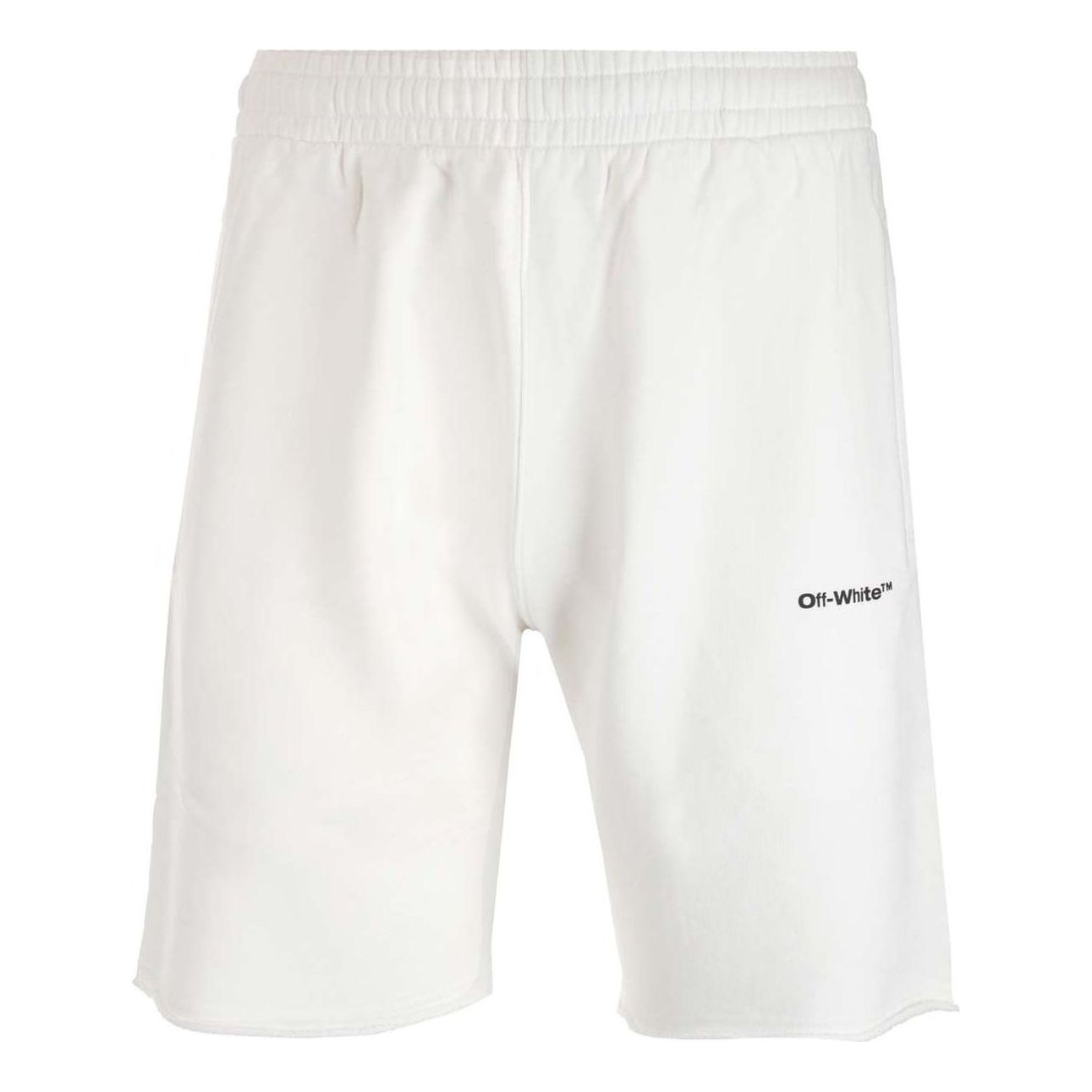 Image of OFF-WHITE FW22 Solid Color Logo Printing Large Shorts Version White OMCI006F22FL