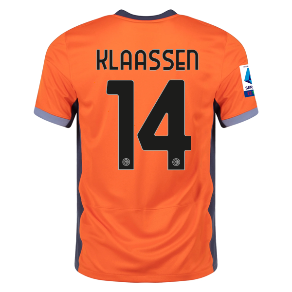 Image of Nike Inter Milan Davy Klaasen Third Jersey w/ Serie A + Copa Italia Patches 23/2