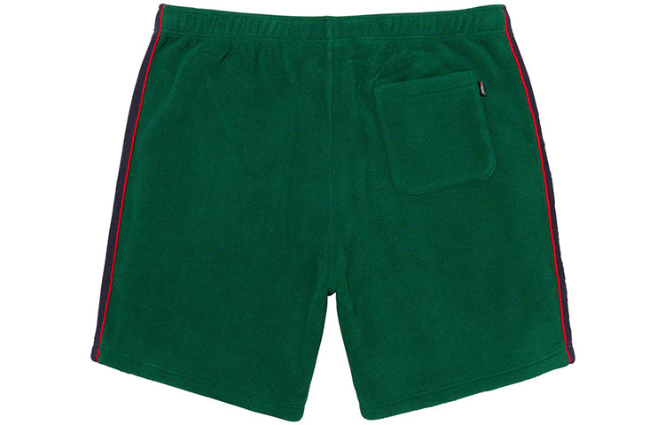 Image of Supreme FW19 Week 10 Polartec Short Dark Green Logo SUP-FW19-928