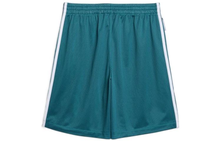 Image of Men's adidas Side Classic Breathable Sports Shorts Blue Green HC2205