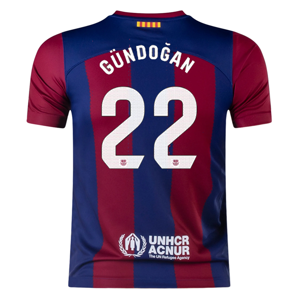 Nike Youth Barcelona Ilkay Gundogan Home Jersey 23/24 (Deep royal Blue/Noble Red