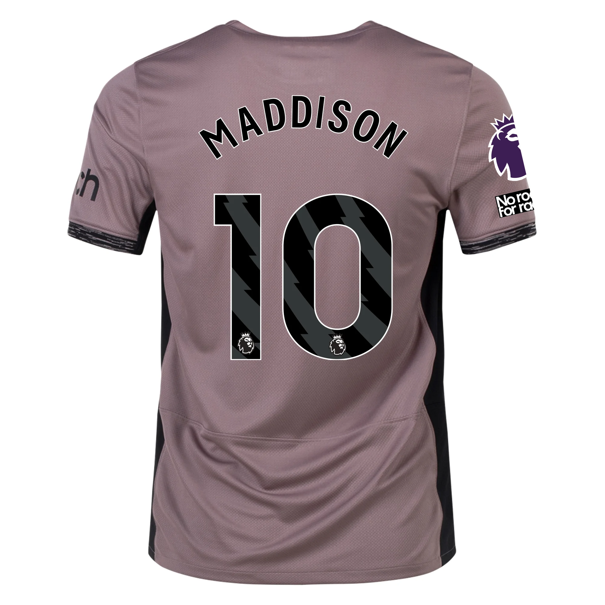 Image of Nike Tottenham James Maddison Third Jersey w/ EPL + No Room For Racism Patches 2