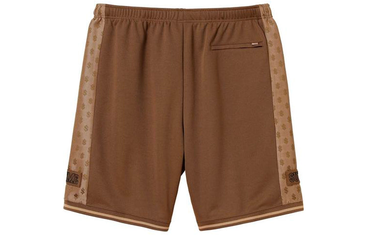 Image of Supreme SS18 Monogram Short Brown US dollar Embroidered Athleisure Casual Sports