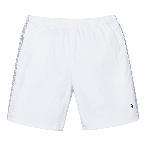 Image of Supreme x Playboy SS19 Leisure Short Crossover Casual Shorts Unisex White SUP-SS