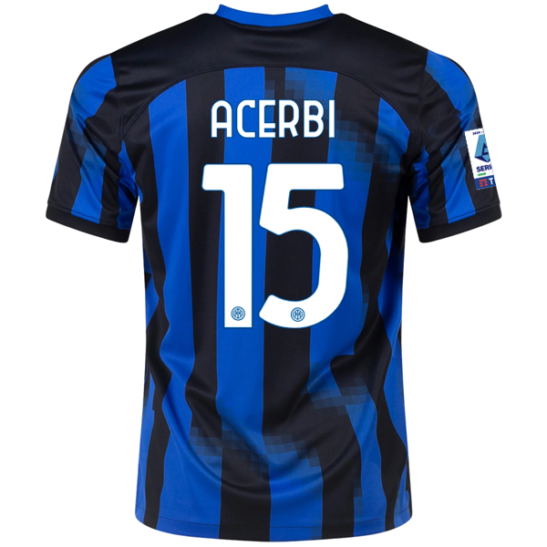 Nike Inter Milan Francesco Acerbi Home Jersey w/ Serie A Patches 23/24 (Lyon Blu
