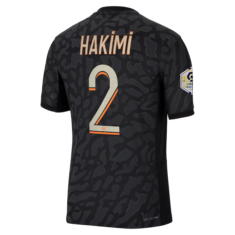 Nike Paris Saint-Germain Authentic Archaf Hakimi Match Third Jersey w/ Ligue 1 C