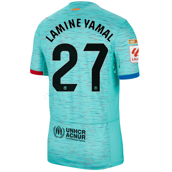 Nike Barcelona Lamine Yamal Third Jersey w/ La Liga Champion Patches 23/24 (Ligh