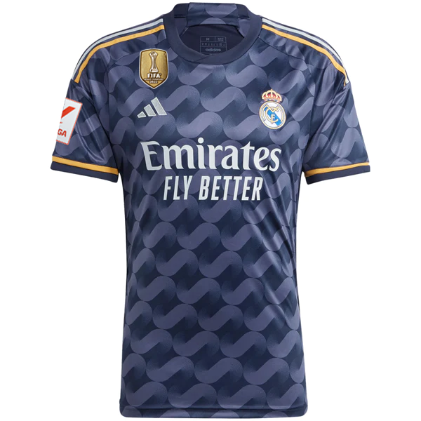 adidas Real Madrid Away Jersey w/ La Liga + Club World Cup Champion Patch 23/24