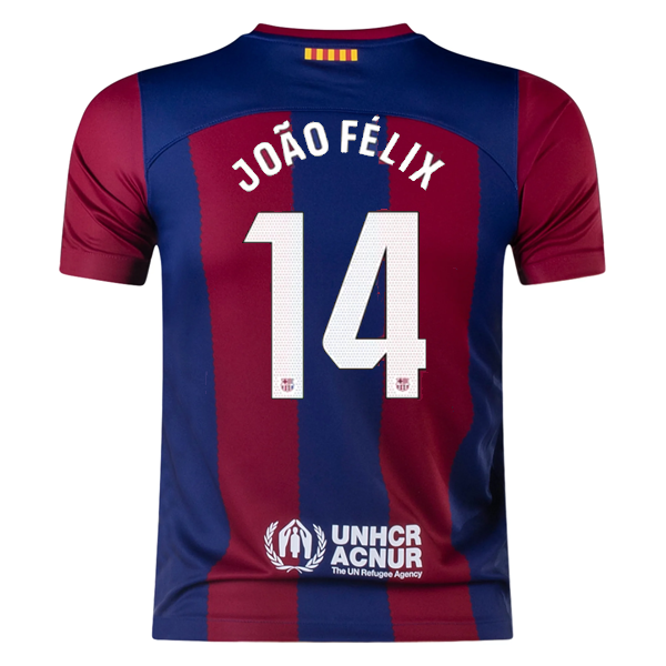 Nike Youth Barcelona Joao Felix Home Jersey 23/24 (Deep royal Blue/Noble Red)