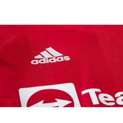 Image of adidas Authentic Manchester United Home Jersey w/ EPL + No Room For Racism Patch