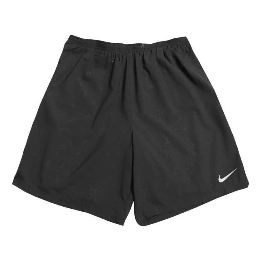 Image of Men's Nike Logo Printing Running Solid Color Sports Shorts Black 683280-010