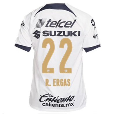 Image of Nike Pumas UNAM Robert Ergas Home Jersey w/ Liga MX Patch 23/24 (White/Obsidian)