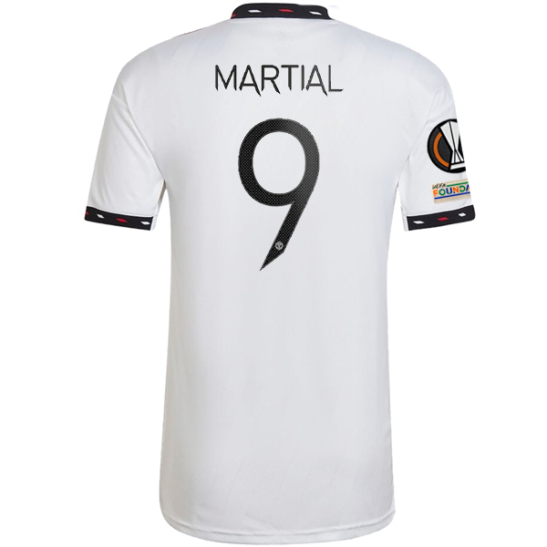 adidas Manchester United Anthony Martial Away Jersey w/ Europa League Patches 22