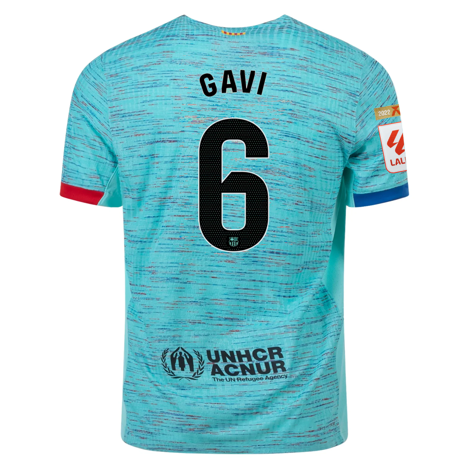 Nike Barcelona Authentic Pablo Gavi Match Vaporknit Third Jersey w/ La Liga Cham