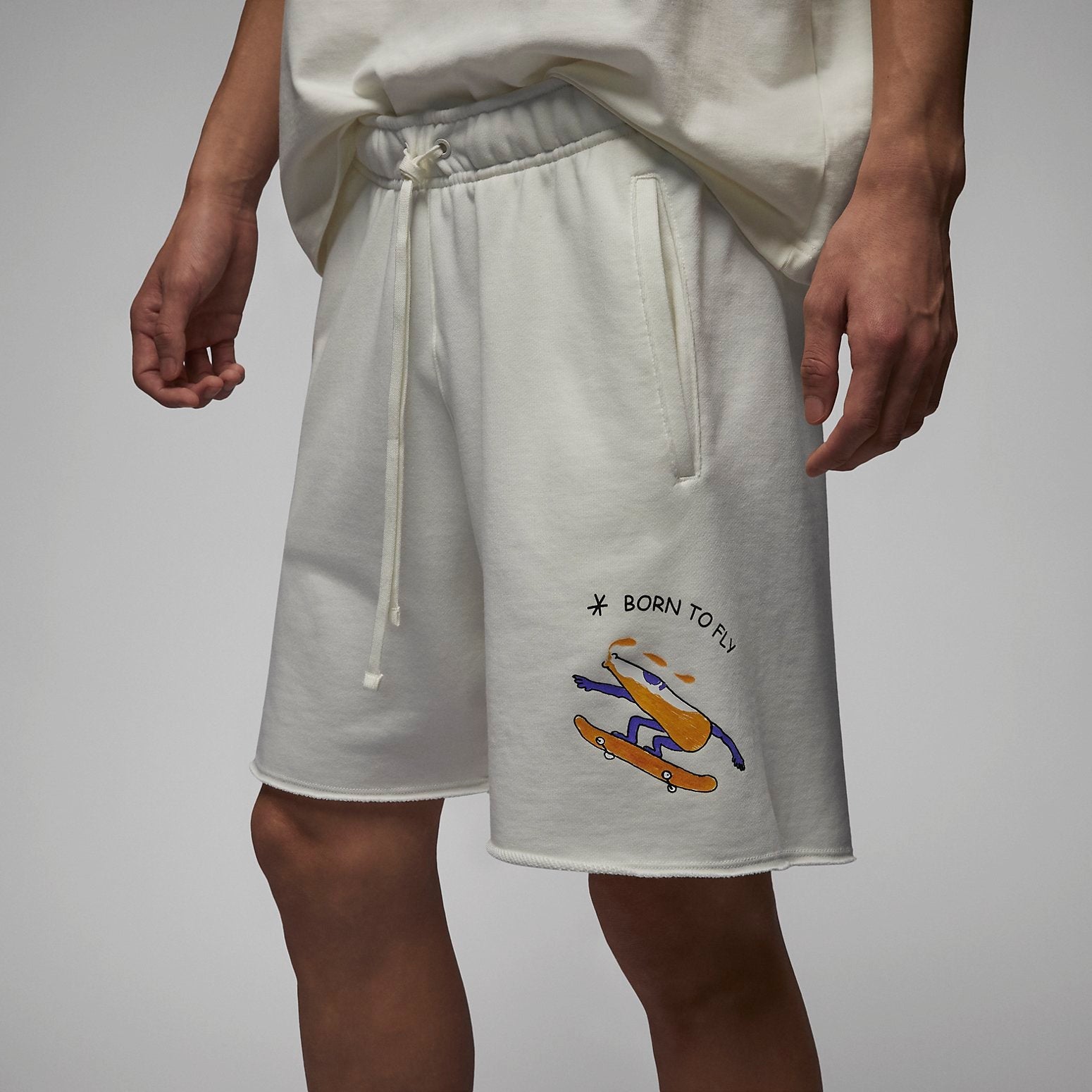 Air Jordan Born To Fly Knit Shorts 'White' FJ7708-133