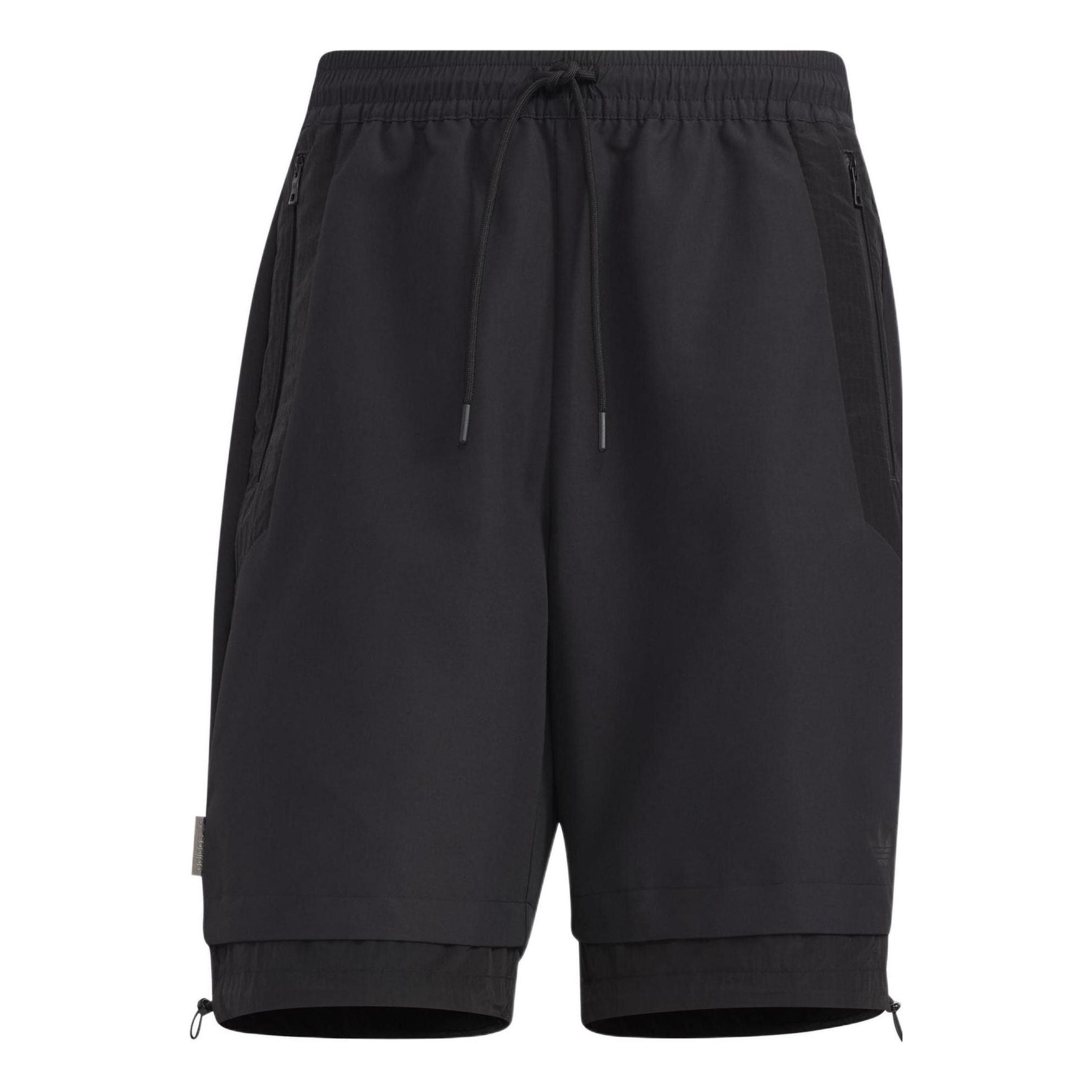 Image of Men's adidas Solid Color Pocket Lacing Sports Shorts Black HE6604