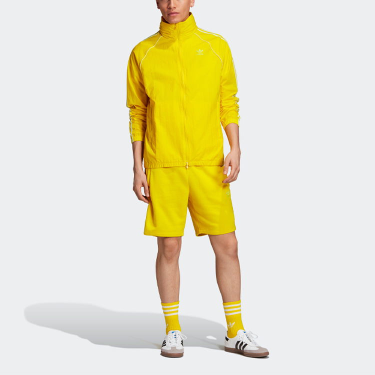 Image of adidas originals Blc 3-S Short Stripe Casual Sports Shorts Yellow ED6029