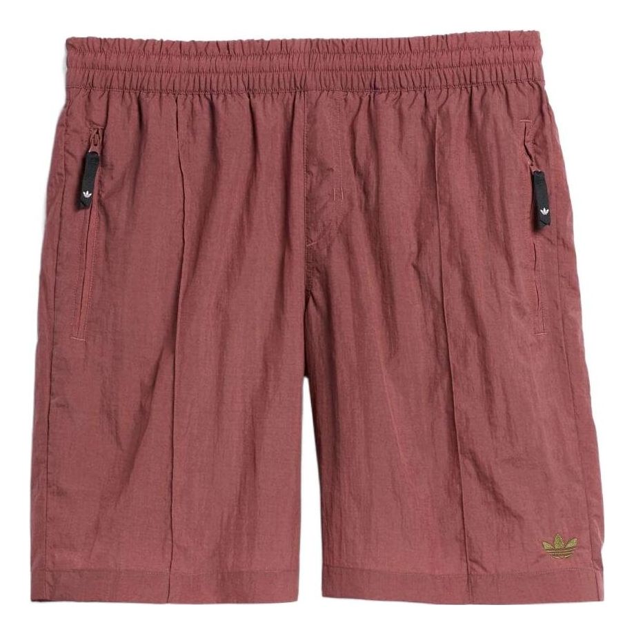 Image of adidas Solid Color Elastic Waistband Straight Shorts Japanese Version Unisex Dee