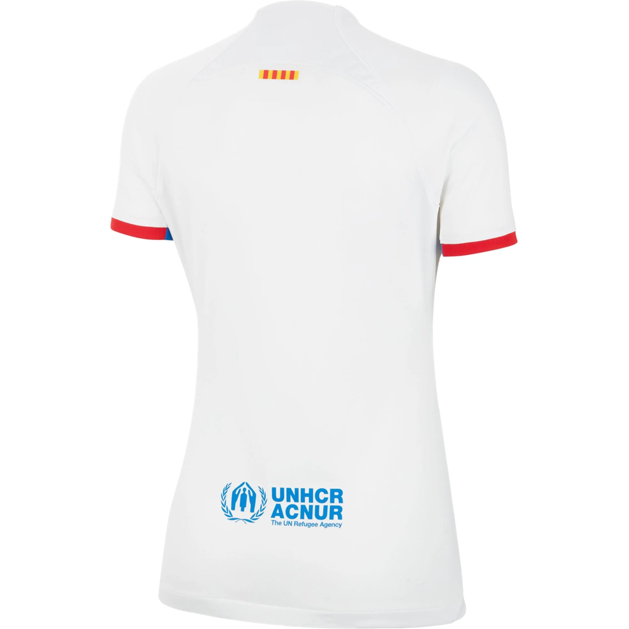 Image of Nike Damen Barcelona Auswärtstrikot 23/24 (Weiß/Universitätsrot/Königsblau)