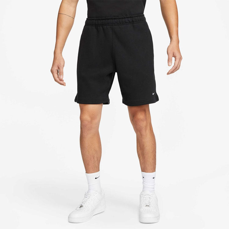 Nike Solid Color Logo Straight Loose Casual Shorts Unisex Black DV3056-010
