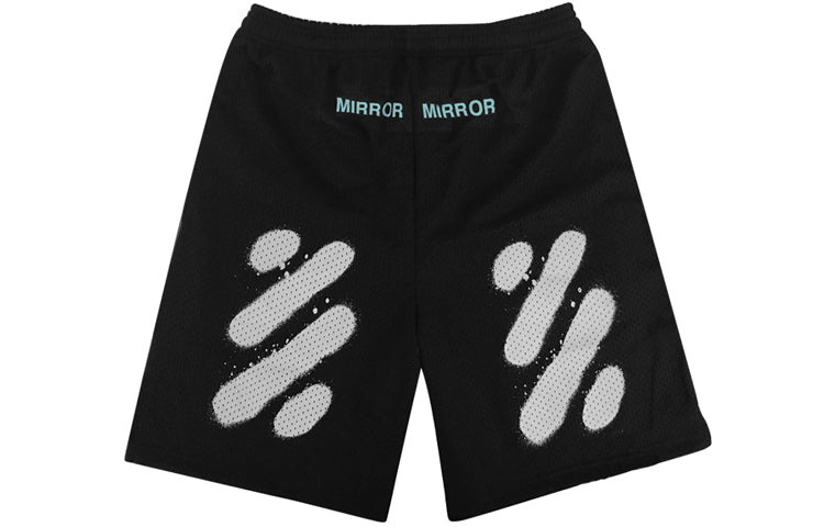 Image of OFF-WHITE Alphabet Printing Casual Shorts Black OMCB006S170170391001