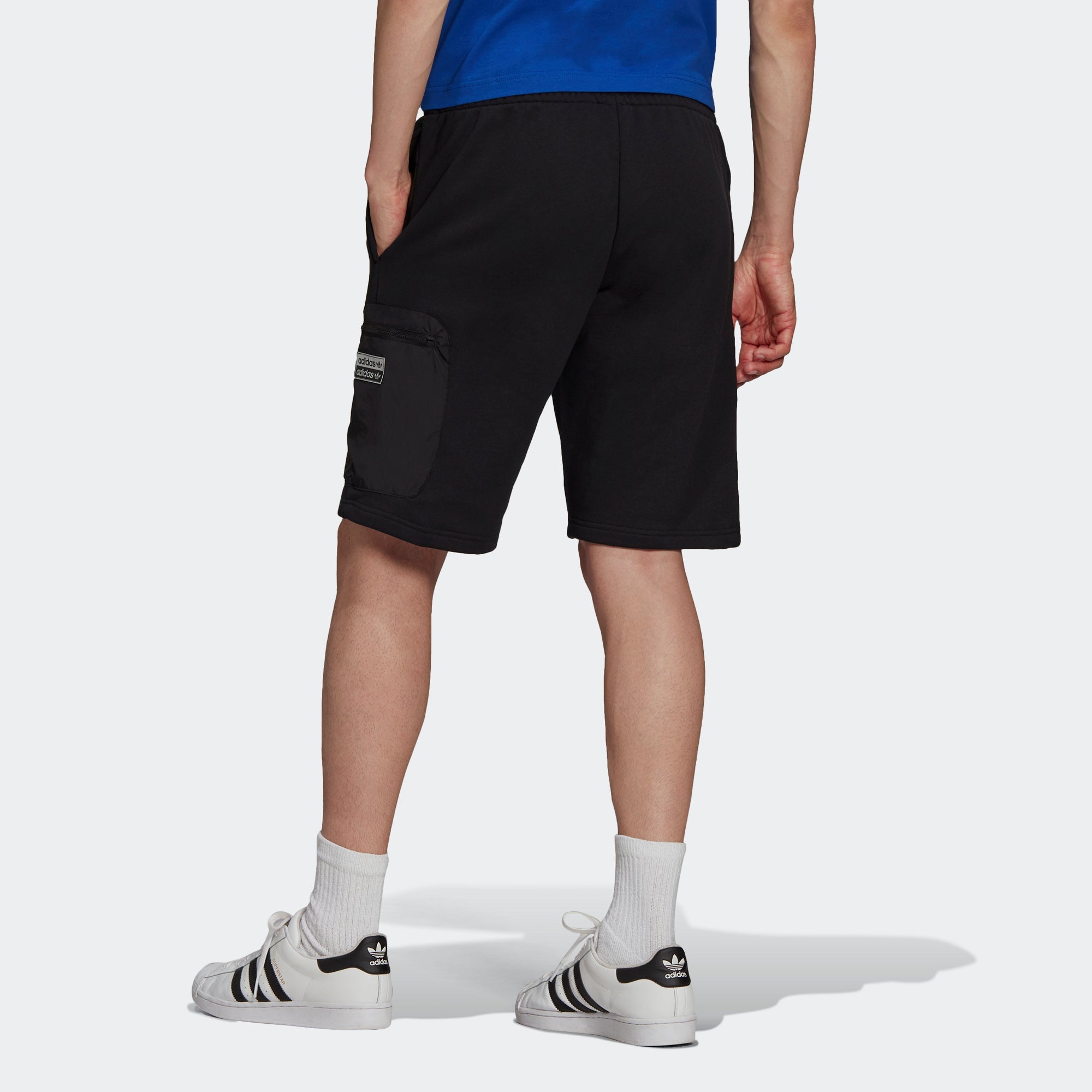 Image of adidas originals Tactical Short Metallic Zipper Cargo Pocket Sports Shorts Black