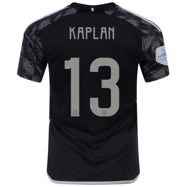 Image of adidas Ajax Ahmetcan Kaplan Third Jersey w/ Eredivise League Patch 23/24 (Black)