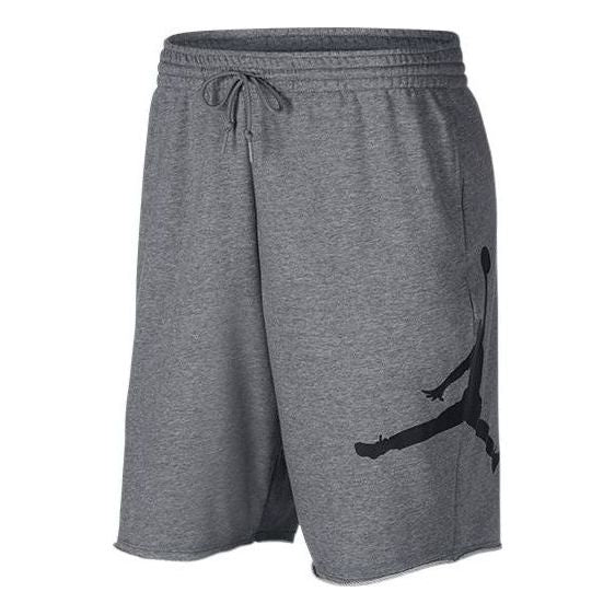 Image of Air Jordan Jumpman Large Logo Athleisure Casual Sports Knit Shorts Gray AQ3116-0