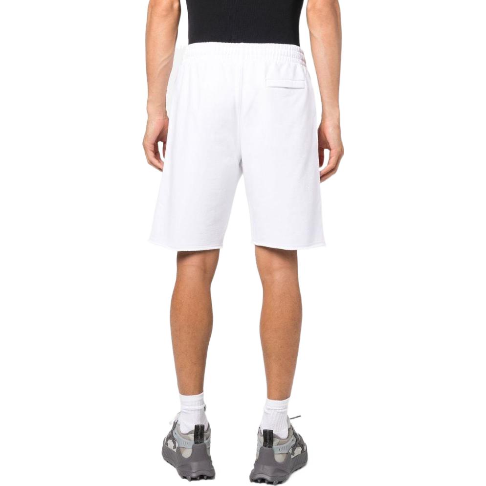Men's OFF-WHITE FW22 Logo Casual Shorts Version White OMCI006C99FLE00801100110