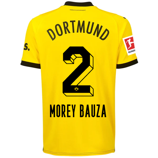 Puma Borussia Dortmund Morey Bauza Home Jersey w/ Bundesliga Patch 23/24 (Cyber